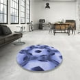 thumbnail image 4 of Ahgly Company Machine Washable Indoor Rectangle Transitional Denim Blue Area Rugs, 7' x 10', 4 of 7