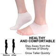 thumbnail image 4 of Woeilo Height Increase Insole Invisible Soft Sole Insoles Shoe Lifts Silicone Socks Heel Protector Lifts Add Height Inserts Pads Pain Relieve Elevator Taller Footbeds Heightening, 4 of 5
