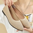thumbnail image 6 of Domzle Women Comfortable Casual Flats: Lightweight & Anti-Slip for Outdoor Walking - Soft Insole & Breathable Knit for Confidence - Women Beige, 6 of 7