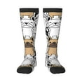 thumbnail image 2 of Lsque French Bulldog 2 Printed Crew Socks Men's Women's LightWeight Thin Casual Calf Socks ,Knee High Socks,Cotton Socks, 2 of 9
