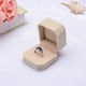 thumbnail image 1 of Joyeros para mujer, joyeros y organizadores de terciopelo para compromiso, boda, pendientes, anillos, colgantes, caja de exhibición de joyas, regalo, beige, moda, terciopelo, 1 of 3