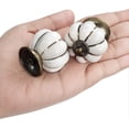 thumbnail image 3 of White and Gold Ceramic Cabinet Knob with Pumpkin Screws (Pack of 16) - 3.6 x 3.9 cm - Vintage Round Cabinet Knob - for Home, Office, Kitchen Cabinet, 3 of 5