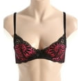 thumbnail image 3 of L'Agent by Agent Provocateur Women's Brigit Padded Plunge Bra Black/Neon Melon 32E, 3 of 4