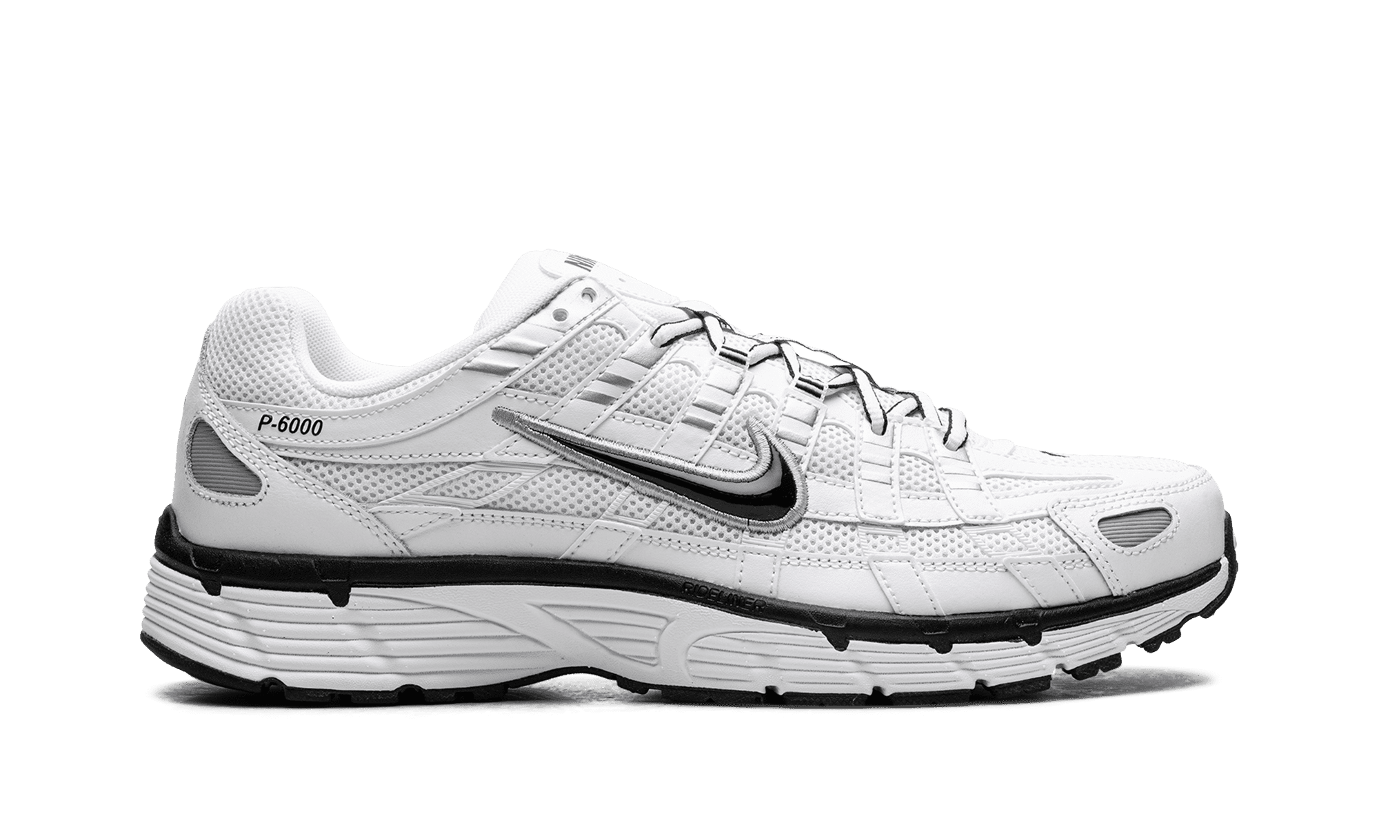 NIKE MENS P-6000 "White Metallic Silver Black" CD6404 107 CD6404 107 from Stadium Goods