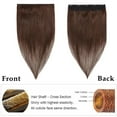 thumbnail image 5 of MY-LADY 10''-24'' 5 Clips in Human Hair Extensions Thick Real Natural Hair Pieces 100% Full Head Remy Hair 8inch #02 Dark Brown（Thin）, 5 of 8