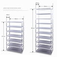 thumbnail image 6 of Ktaxon 10 Tiers Shoe Rack with Dustproof Cover Closet, Storage Cabinet Organizer Gray, 6 of 9