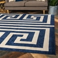 thumbnail image 2 of Unique Loom Tapis Carré Design Athens 8' x 8' Bleu Marine/beige, 2 of 2