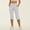 White, variant on Capri Pants for Women Summer Yoga Leggings with Pockets Slim Fit Workout Gym Capris Straight Leg Yoga Trousers Gray L