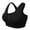 Black, variant on Big Clearance! Women Front Zipper Closure Sport Yoga Bra Push Up Bras Shockproof Fitness Vest Removable Padded Wireless Black XXXL