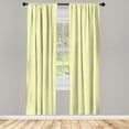 thumbnail image 2 of Ambesonne Floral 4-Panel Curtains, Minimalistic Daisy Flower, 56"x63", Pale Yellow Orange White, 2 of 4