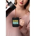 thumbnail image 2 of Llamas Welcomed People Tolerated, Funny Love, Llama, Black 15oz Ceramic Mug, 2 of 5