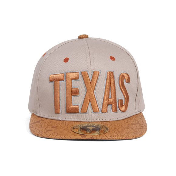 TopHeadwaer Texas City Snapback avec Billet Plat Floral - Kaki/orange
