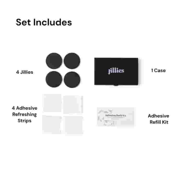 Jillies Dress Weights | Dress Weights for Hem Reusable | Stick On Adhesive Skirt Weights for Wind | 4 Weights with Carrying Case, Black Jillies Dress Weights | Dress Weights for Hem Reusable | Stick On Adhesive Skirt Weights for Wind | 4 Weights with Carrying Case, Black