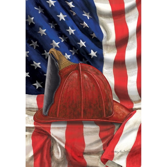 Briarwood Lane Everyday Garden Flag 12x18 For Outdoor Fireman Helmet Garden Flag Flags For Outside