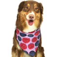 thumbnail image 5 of Dog Bandanas, Blueberry Print red Adjustable Dog Scarf Triangle Bib Handkerchief Accessories for Small Medium Large Dogs, Cats, Pets, 5 of 6