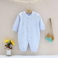 thumbnail image 2 of Gubotare Baby Boy Clothes Winter Toddler Baby Boy Fall Clothes Collared Jumpsuit Romper Long Sleeve One Piece Outfits 0 3 6 9 12 18 24 Months (Sky Blue,9-12 Months), 2 of 7