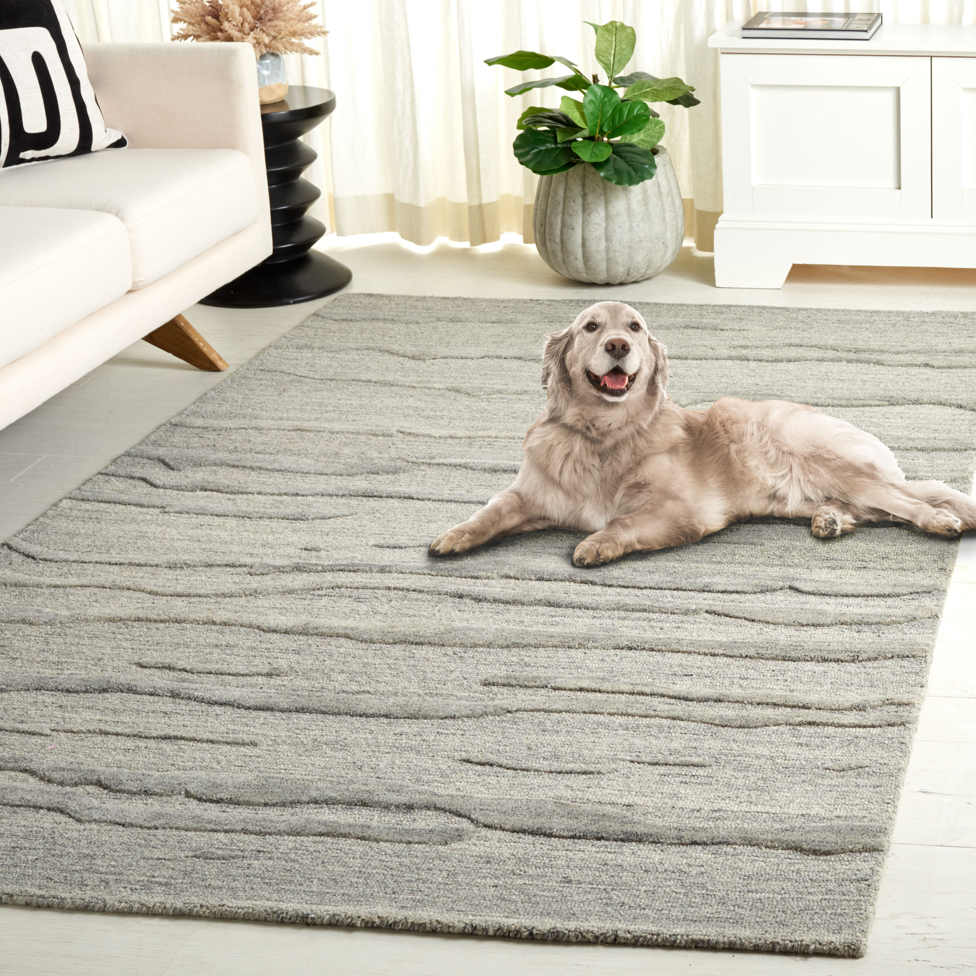 SAFAVIEH Abstract Bertina Abstract Area Rug, Gray, 6' x 9'