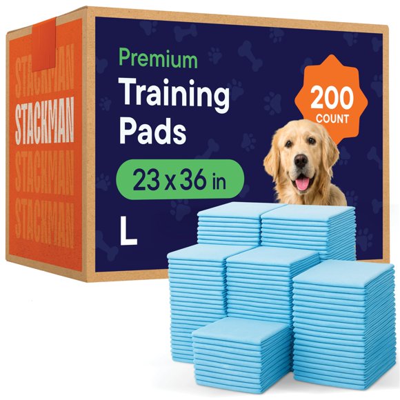Empapadores para cachorros Stack Man 58 x 91 cm para razas medianas, 200 unidades