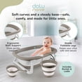 thumbnail image 5 of Dolu Nuve 3-Piece Foldable Baby Bath Set, Infant Tub with Bucket and Rinse Cup, Grey, 5 of 5