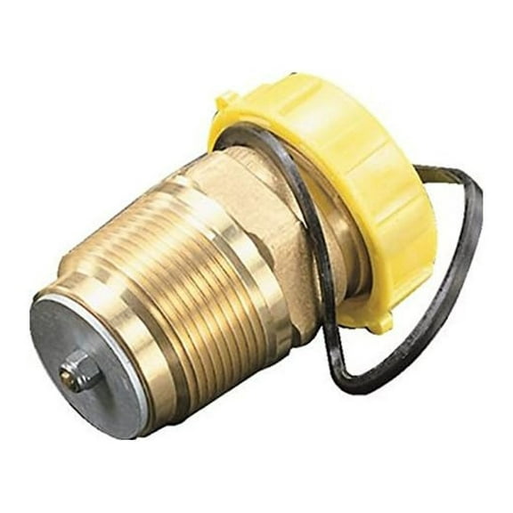 Propane Tank Filler 1-1/4" Double Check - Bulk Propane Connector with Sealant - Male NPT & 3/4" Male Line Connection - Metal to Metal Seal
