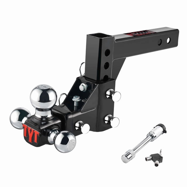 Soporte esférico TYT ajustable para enganche de remolque, triple bola, 10000 libras