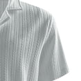 thumbnail image 6 of Yaoyar Men's Ribbed Shirt and Shorts Set, Short Sleeve, Drawstring Waist, Casual Summer Outfit, 6 of 6