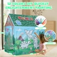thumbnail image 4 of Super Joy DIY Dinosaurs Tent for Kids, Washable DIY Graffiti Tent with 12 Color Pens for Indoor Outdoor Kids Playhouse Birthday Christmas Gift, 4 of 6