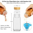 thumbnail image 3 of Mistaha Square Glass Spice Jar Set - 24 Pack (4oz) with Shaker Lids, Labels, Marking Pen, Funnel, and Rag, 3 of 6