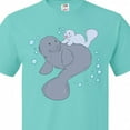 thumbnail image 4 of Inktastic Cute Manatees with Bubbles T-Shirt, 4 of 5