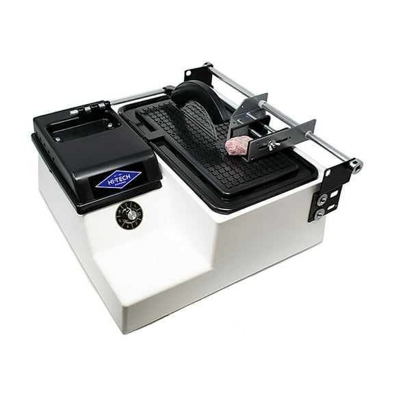 Hi-Tech Diamond 6" Lapidary Equipment Trim Saw - Rock, Stone, Glass Cutting, Trimming, Sawing Machine Includes TWO 6" Diamond Saw Blades & Vise Attachment