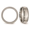 thumbnail image 4 of Polished Titanium Beaded Edge Wedding Band Ring 8mm, 4 of 4