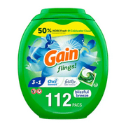 Gain, Flings HE Blissful Breeze Scent Liquid Laundry Detergent Pods (112-Count)