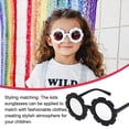 thumbnail image 3 of Qarigey Gafas para niños Gafas de girasol Adorables Accesorios de ropa de moda Estilo para protección de ojos Negro Blanco Plata Type3 NO3, 3 of 6