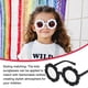 thumbnail image 3 of Qarigey Gafas para niños Gafas de girasol Adorables Accesorios de ropa de moda Estilo para protección de ojos Negro Blanco Plata Type3 NO3, 3 of 6