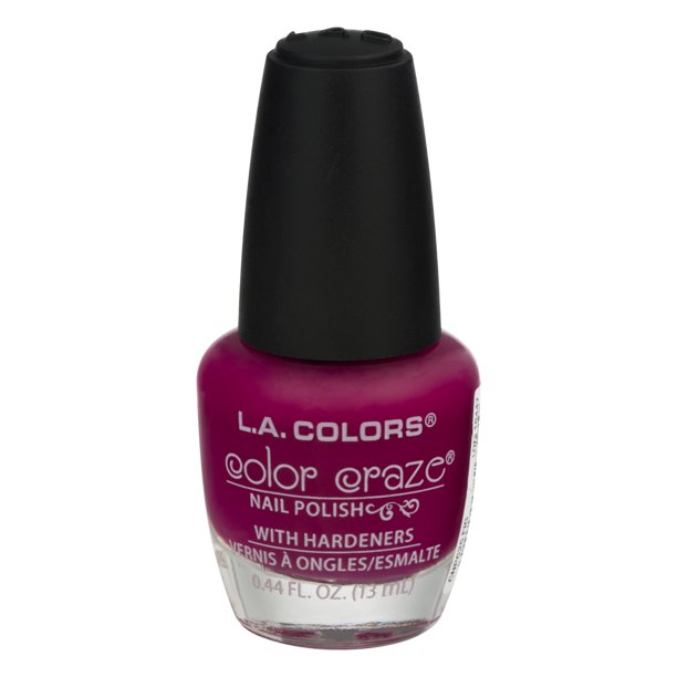L.A. Colors Color Craze Nail Polish with Hardeners, Fig, 0.44 fl oz