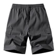 thumbnail image 6 of Cargo Shorts for Men Relaxed Fit Drawstring Waist Hiking Shorts Multi Pockets Outdoor Casual Athletic Short Pants, 3XL, 6 of 7