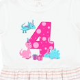 thumbnail image 4 of Inktastic Dinosaur Party-fourth Birthday Girls Toddler Dress, 4 of 5
