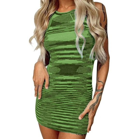 Women’s Halter Neck Bodycon Knitted Dress Bandage Y2K Sexy Summer Beach Backless Mini Dresses