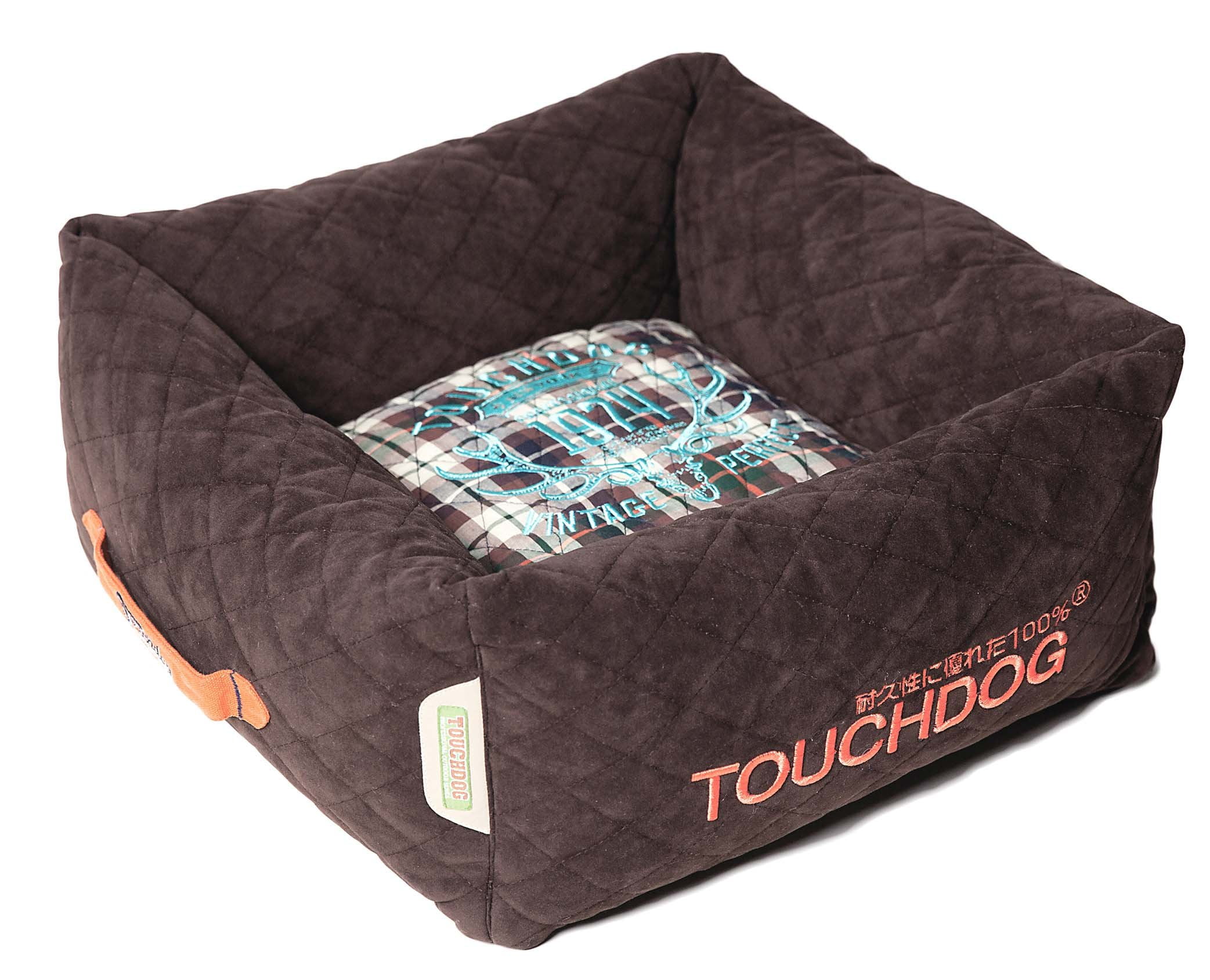 Touchdog ExquisiteWuff Posh Rectangular Diamond Stitched Fleece Plaid