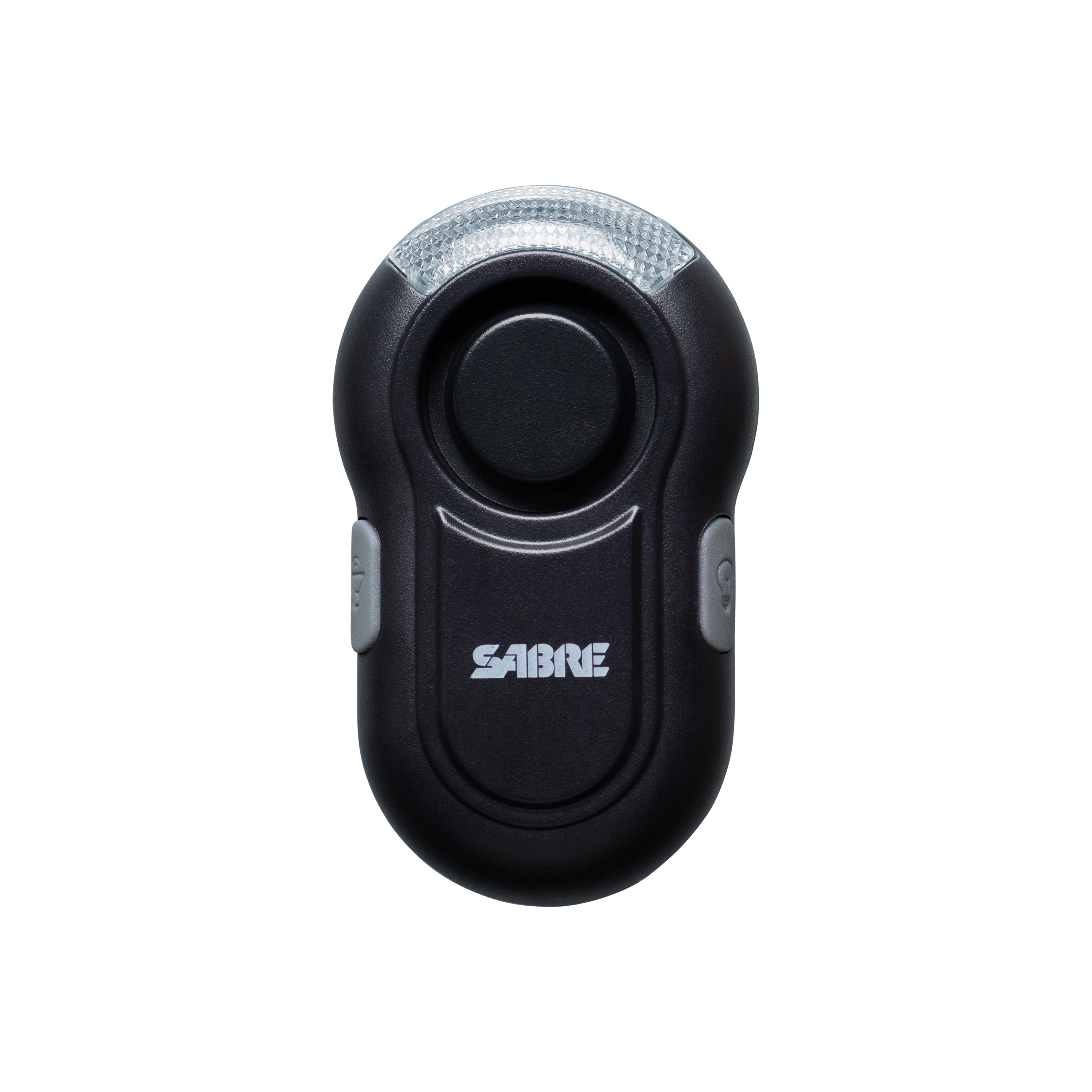 SABRE 2-in-1 Clip-On Personal Alarm with LED Safety Light, Black