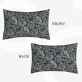 thumbnail image 2 of Gukieu Indian Paisley 2 Print Plush Pillow Cover, Hidden Zipper Pillow Protector without Pillow Core, Suitable for Bedroom, Office, Car Decoration-16"x24", 2 of 6