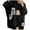 Black, variant on Womens Zip Up Hoodie Loose Lazy Fit Sweatshirt Retro Patchwork Graphic Hooded Pullover Trendy Casual Streetwear