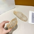 thumbnail image 6 of HOWPAY Slippers for Women Glitter Clear Flats Hollow out on Sandals Summer Beach Jelly Shoes Transparent Closed Toe Casual Slide Gold 38, 6 of 6