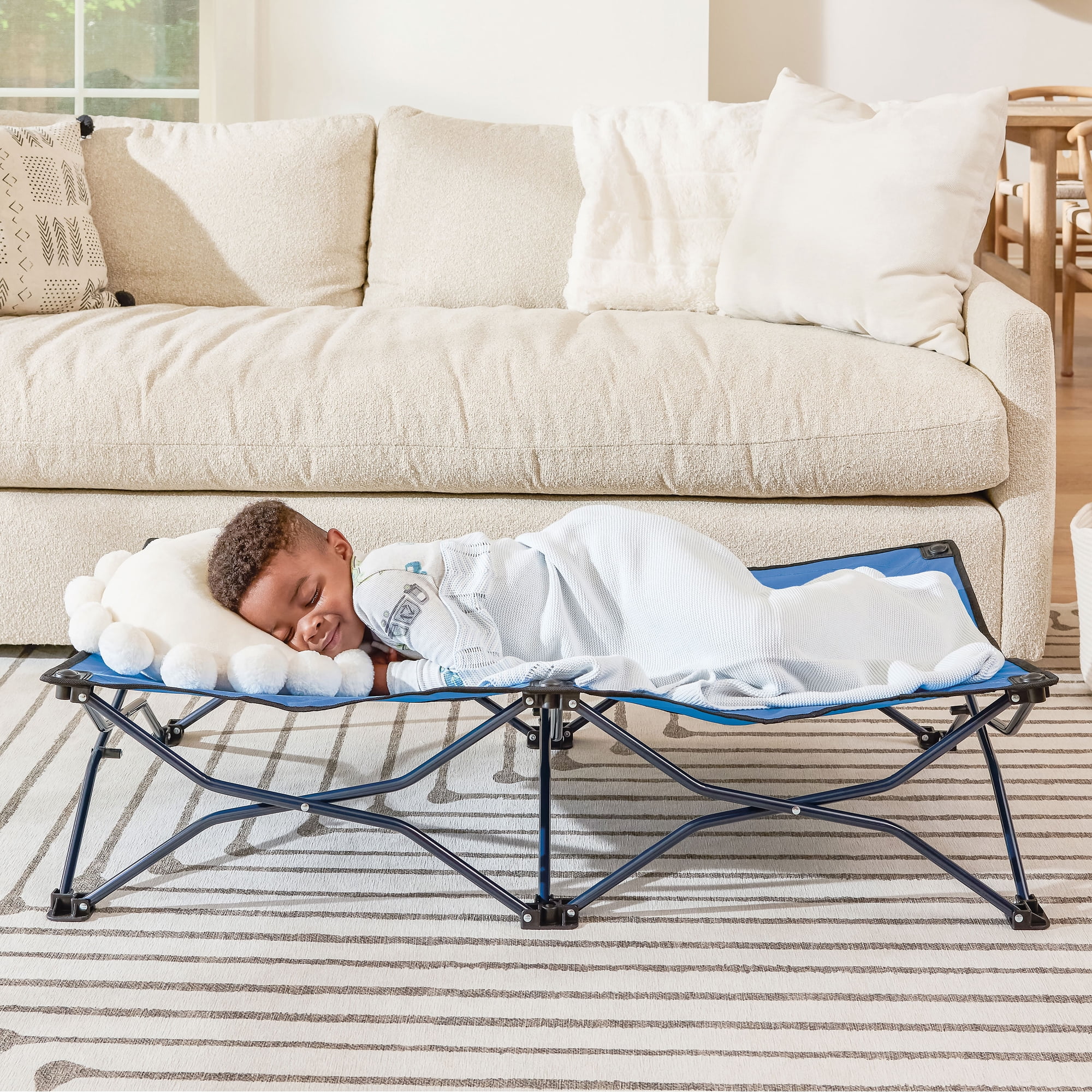 Regalo My Cot Lightweight Portable Toddler Travel Bed, Blue