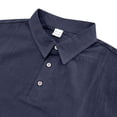 thumbnail image 2 of Navy Basic Lounge T Shirt for Man Summer Fall Short Sleeve Collared High Neck Faux Gauze Linen Christian Print Tops Shirts Mens Button 2026 Clothes Y2K M, 2 of 9