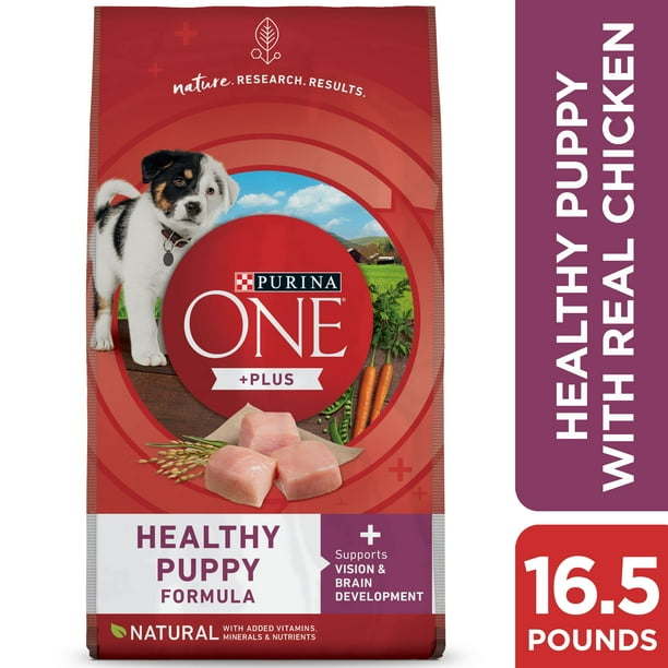 Purina ONE Healthy Puppy Natural Puppy Food, Chicken and Rice Dog Food for Puppies 16.5 lb