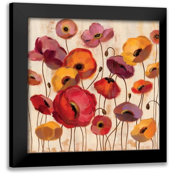 Vassileva, Silvia 12x12 Black Modern Framed Museum Art Print Titled - Sunrise Anemones