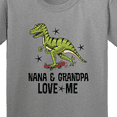 thumbnail image 4 of Inktastic Nana and Grandpa Love Me Dinosaur Grandson Youth T-Shirt, 4 of 5