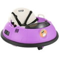 thumbnail image 6 of Farmdex 12 Vot Ride on Toys for Toddlers Ride on Bumper Car with Remote Control, Baby Bumper Car W/ 360 Degree Spin, LED Colorful Lights, Five-Point Seat Belt, Purple, 6 of 6