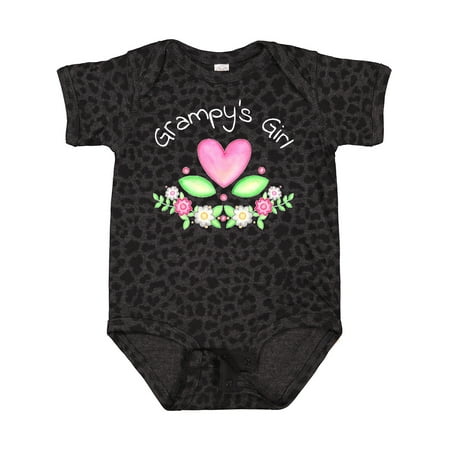 

Inktastic Grampy s Girl- Heart Flowers Gift Baby Girl Bodysuit
